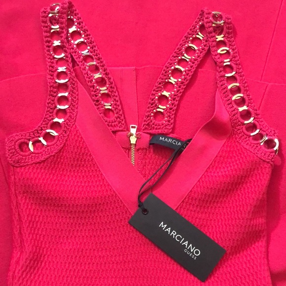 Marciano Guess Pink Fit & Flare Bandage Dress - Picture 4 of 7